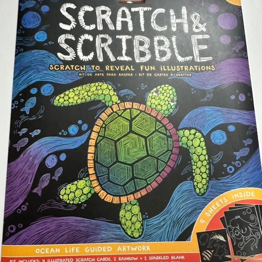 New Scratch &‎ Scribble Ocean Life Scratch Art